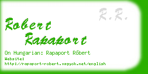 robert rapaport business card